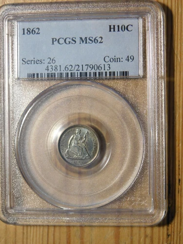 1862 Liberty Seated Half Dime *PCGS  MS 62*
