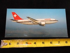 Oversize SWISSAIR Airbus A-310 Airline Issue Airplane Vintage Aviation Postcard
