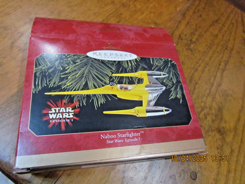Star Wars Naboo Starfighter Ornament 1999 Hallmark Keepsake Limited Edition