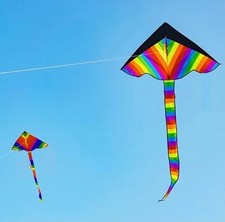 2-pack Kites Kit Rainbow  Prairie Green 39" x 59" High Color FAST SHIP DAC