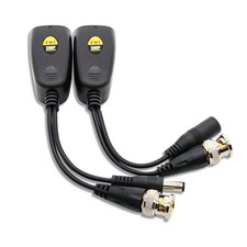 1 Pair Thunder-Proof Level 3 BNC To POE Adapter Balun Connector For Surveillance