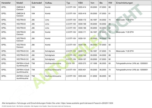 Luftmassenmesser Luftmengenmesser LMM für Opel Astra G CC Limo 97-05 Delphi - Bild 9 von 10