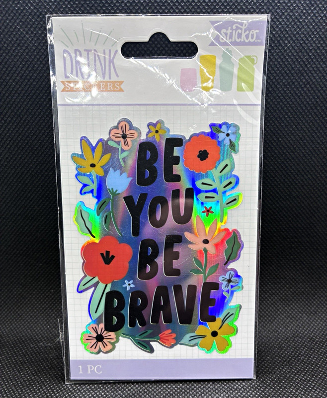 Sticko Be You Be Brave Floral Stickers, Multicolor, MPN 52800562