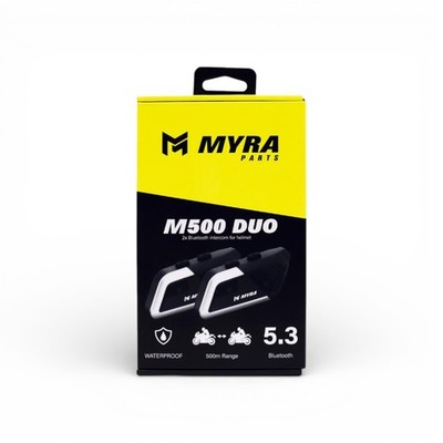 MYRA M500 DUO Bluetooth Gegensprechanlage Motorrad Bluetooth 5.3 Dual Kit M500...