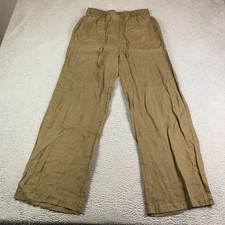 Michael Stars Linen Pants Womens M Dolma Drawstring Jules High-Rise Wide Leg