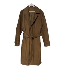 AllSaints Men  s Tan Trench Coat, 100 Cotton, Excellent Condition, Size Large