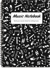 Blank Sheet Music Composition Manuscript Staff Paper Art Music Notebook Black 10