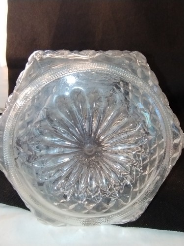 Vtg Anchor Hocking Wexford Clear Diamond cut Decanter & Stopper - Picture 6 of 8