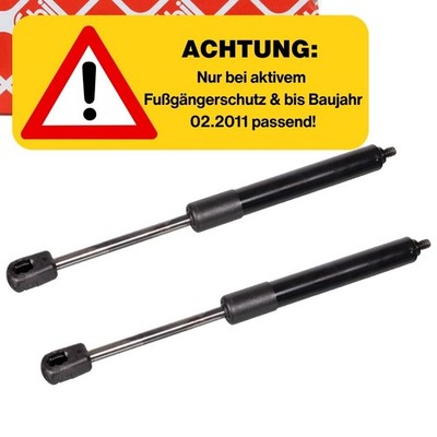 2x febi Motorhaubendämpfer für BMW F10 F11 bis Bj. 02.2011 51237207188 MHD 07.30