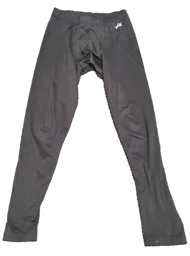 Girls Black Fleece Lined Leggings Size L 10-12 Soft Warm Winter Pants Stretchy
