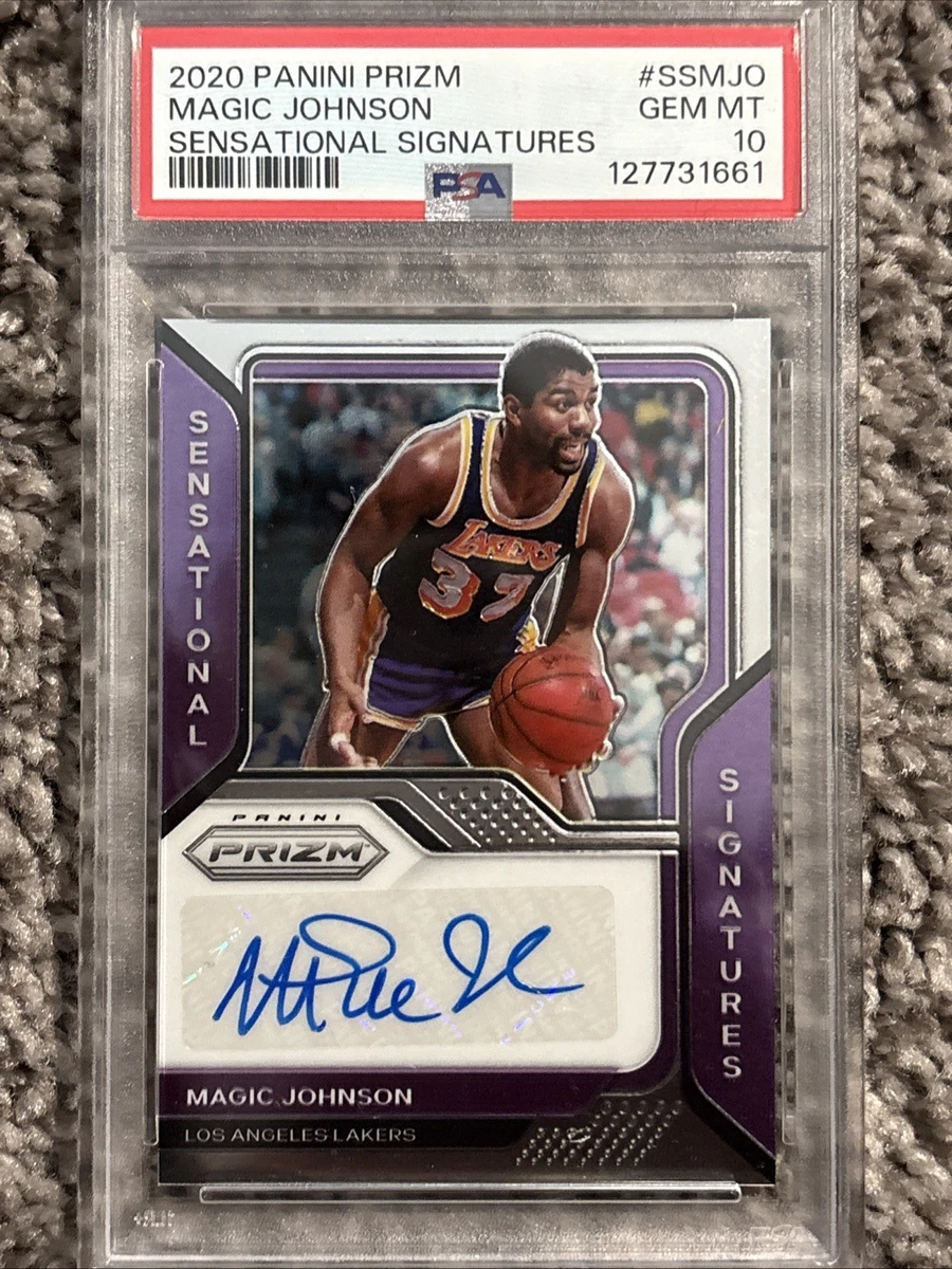 Panini Magic Johnson Basketball Autographed Sports Trading Cards
