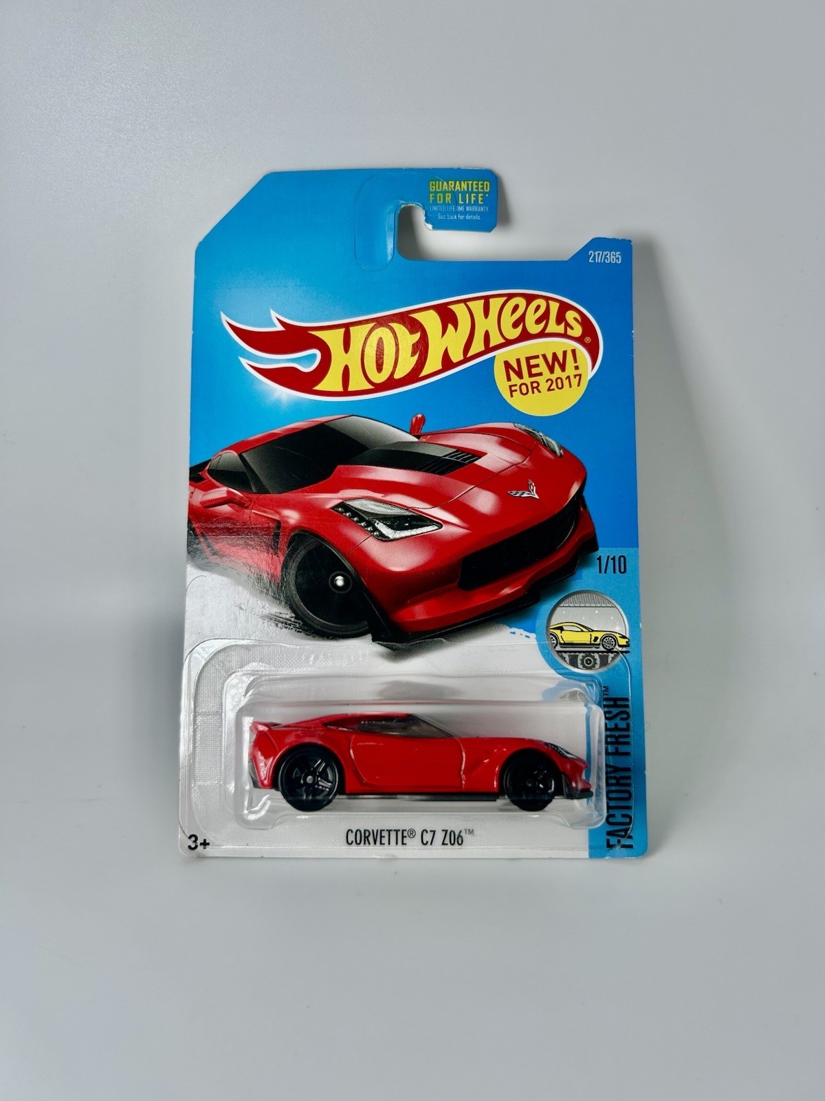 Hot Wheels Factory Fresh Corvette C7 Z06 Red & Black 1/10 NEW 2017 217/365
