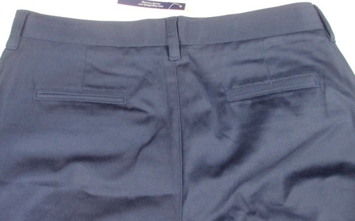 LANDS END Navy School Uniform Plain Front Chino Pants Boys 20 INSEAM 31" NEW - Picture 3 of 11