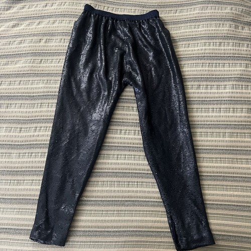 Finders Keepers Women’s Take A Walk Pant Matte Navy Blue Sequined Size Small - Picture 9 of 11