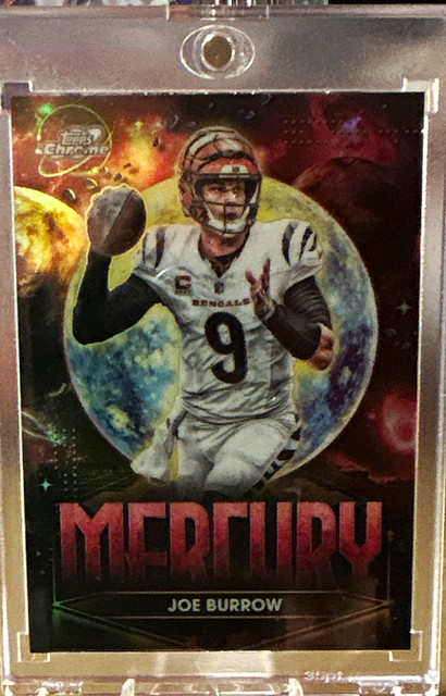 2025 Topps Cosmic Joe Burrow Mercury Planet Case Hit Cincinnati Bengals