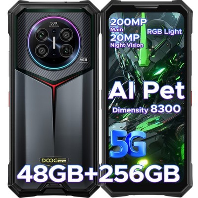 DOOGEE V50 Rugged Smartphone 48GB+256GB 5G Handy Ohne Vertrag 11000mAh NFC 2026
