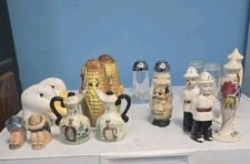 Vintage Novelty Salt and Pepper Shakers Huge Bulk Estate Lot Chefs Corn Ducks