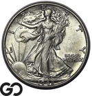 1942-D Walking Liberty Half Dollar, Choice Unc+