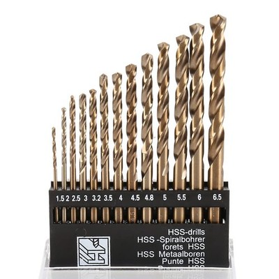 Cobalt Metric Drill bits Set 1.5mm-6.5mm/13PCS High-Speed Steel Drill bit for...