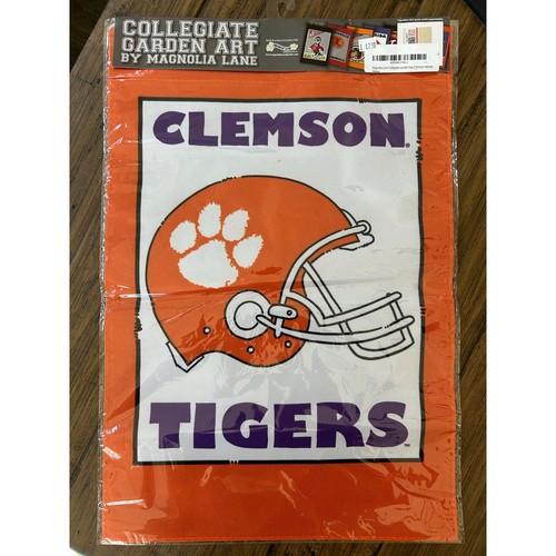 Clemson University Garden Flag Dorm Wall Decor 12x18" bMagnolia Lane Collegiate - Picture 3 of 3