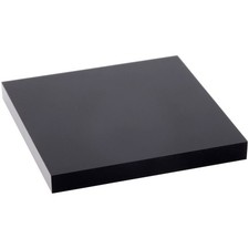 Plymor Black Acrylic Square Polished Edge Display Base, 2" W x 2" D x 0.25" H