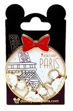 Disneyland Paris Exclusive Aristocats Pin 2022 Marie Eiffel Tower With A Red Bow