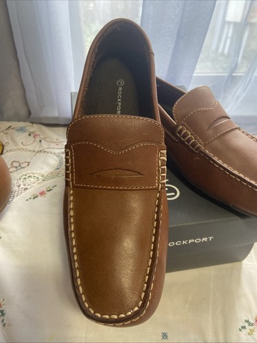 Rockport Braun Leder Klassisch Halbschuhe Fahren Schuhe Herren Größe 8 Vintage Neu aus altem Lagerbestand - Bild 2 von 11