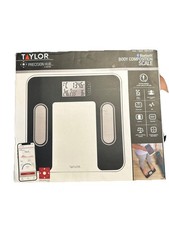 Taylor Bluetooth Body Composition Scale Precision Hub BMI Body Fat Muscle Water.