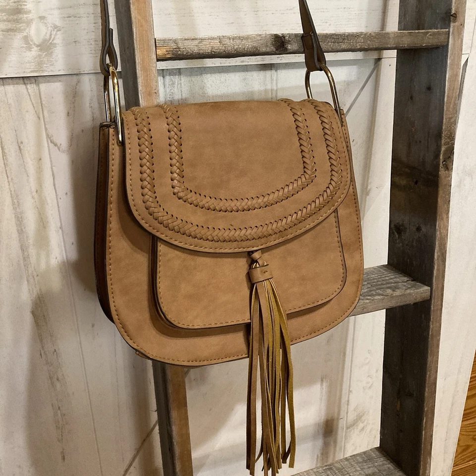 Bolso Bandolera FRANCO SARTO Sillín Borla Western Marrón Bolso de Mano Foto 2 de 4