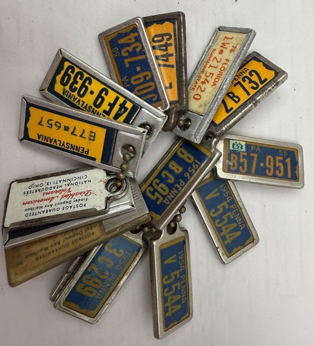 (40) Portachiavi Vintage Disabili Veterani Pennsylvania Targa Charms - Foto 2 di 7