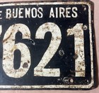 Vtg Argentine License Plate “Estado de Buenos Aires” # 37621 Rusty Patina Decor  — photo 3