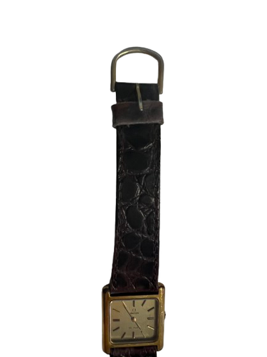 Montre Omega plaqué or avec bracelet en cuir dans sa boîte d'origine - Photo 2/19