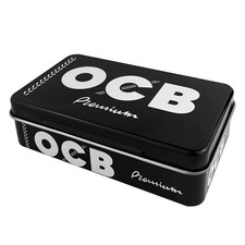 Caja de tabaco de metal OCB con inserto de madera