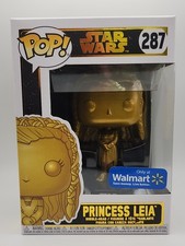 Funko Pop! Vinilo: Star Wars - Princesa Leia (oro) (metálico) - Walmart #287