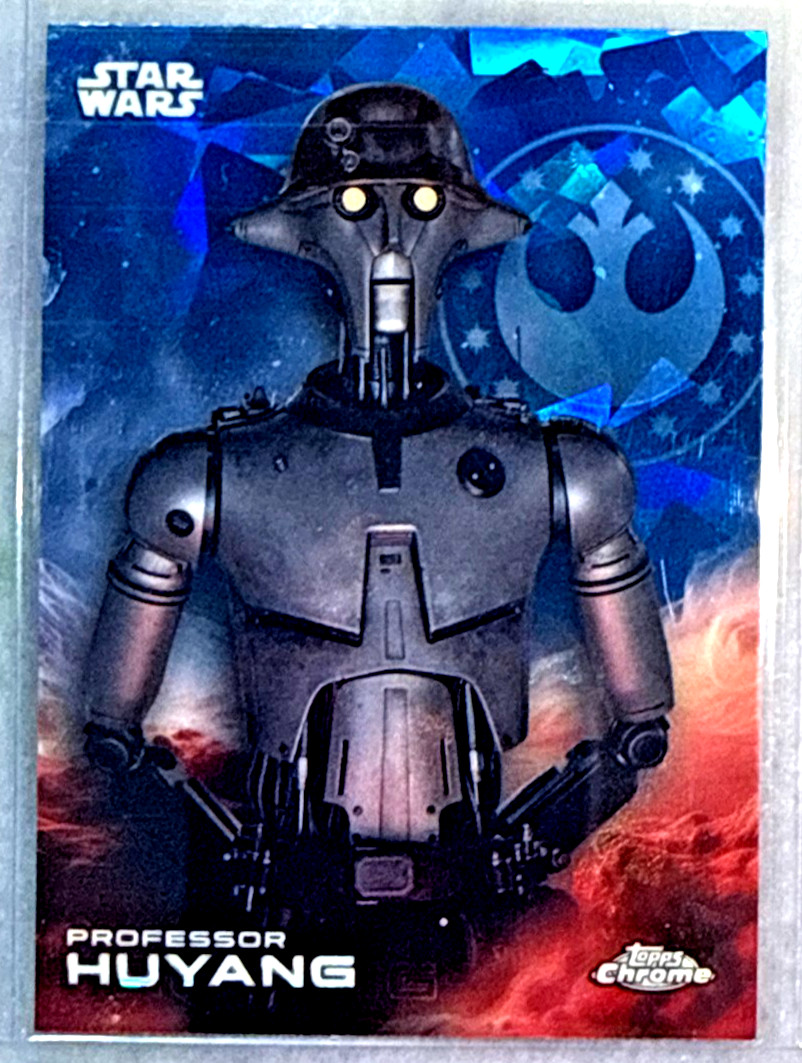 Tarjeta refractor de zafiro Professor Huyang 2025 Topps cromada Star Wars-#148 Ahsoka