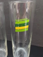 2 Vintage Fresca Sugar Free Soda 7" Tall Drink Glasses Glass Iced Tea Clear 