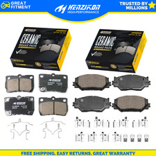 Front Rear Ceramic Brake Pads w/Hardware for 2006 - 2011 2012 2013 Lexus IS250