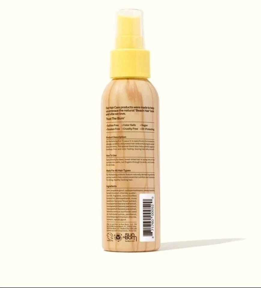 Sun Bum Revitalizing 3In1 Leave In Conditioner (4 fl oz, pack of 6) - Image 4 of 4