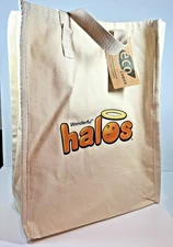 NEW Wonderful Halos Organic Canvas Tote Bag Reusable Grocery Eco Choice Orange