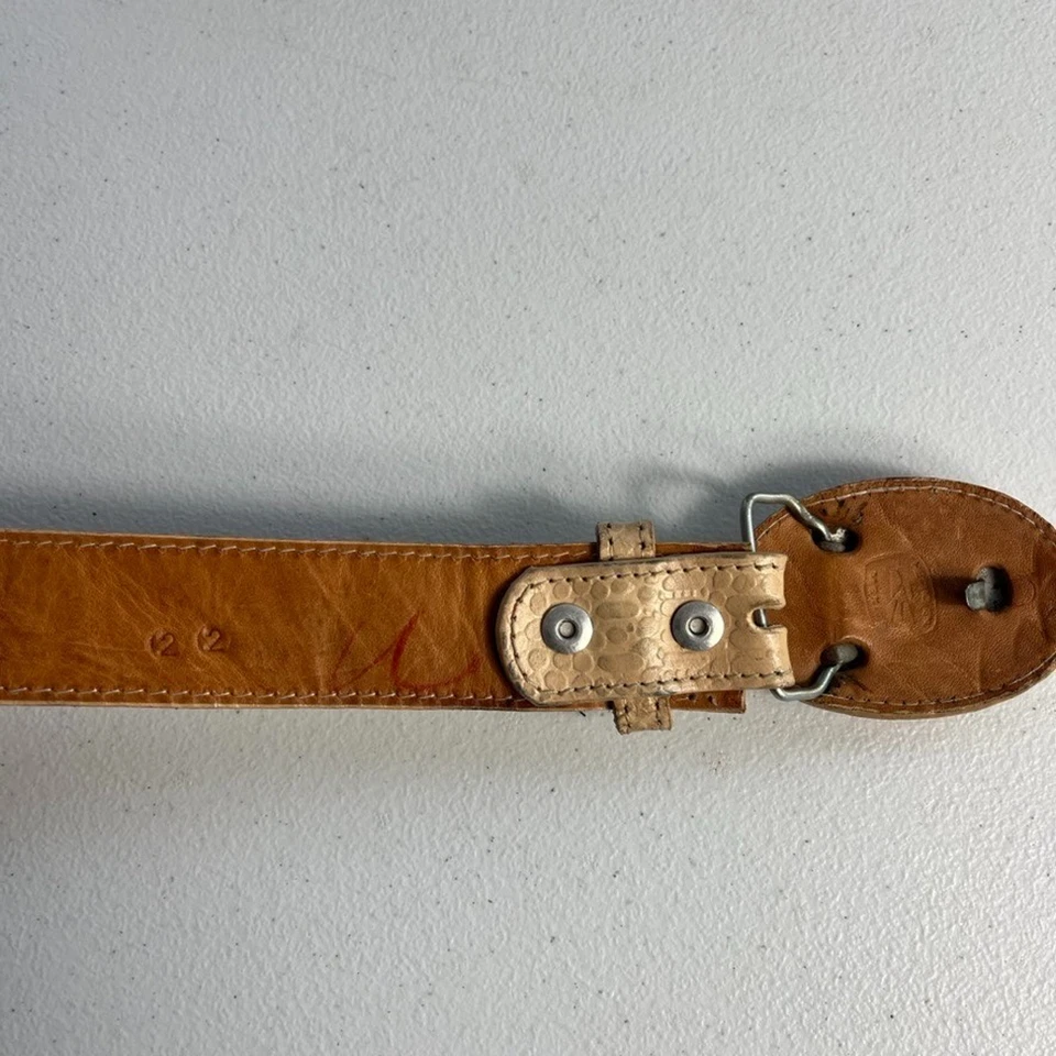 Cinturón Cuero Genuino Marrón Cocodrilo Niños Talla 22 Estilo Occidental Hecho en México Foto 4 de 4