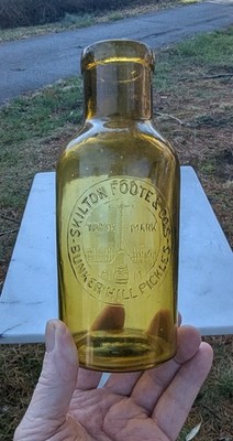 Antique, Embossed SKILTON, FOOTE & CO'S BUNKER HILL PICKLES Jar 