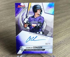 2025 Bowmans Best CHARLIE CONDON On Card Auto PURPLE 🔥/75 Color Match - ROCKIES