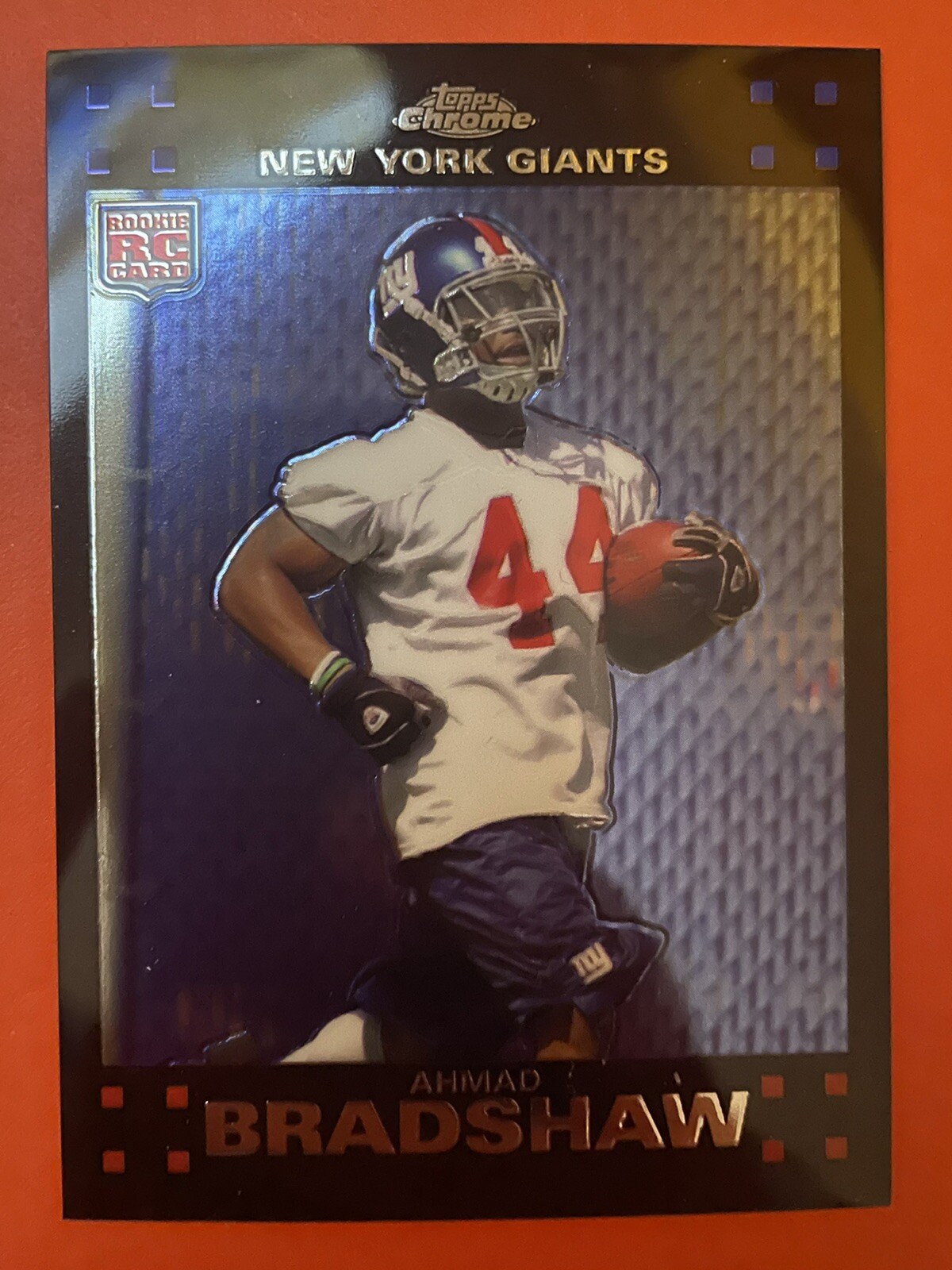 2007 Topps Chrome Football #TC-195 Ahmad Bradshaw RC Giants