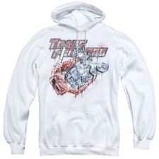Transformers Hoodie Spray Paint White Hoody