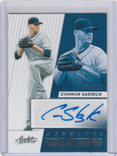 2019 Absolute Rookie Autograph #29 CONNOR SADZECK AUTO SEATTLE MARINERS