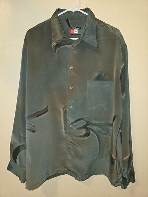 #ad #ad Vintage D#x27;Accord Multicolor Sporadic Polyester Shirt Men#x27;s XL Made in U.S.A. $36.99