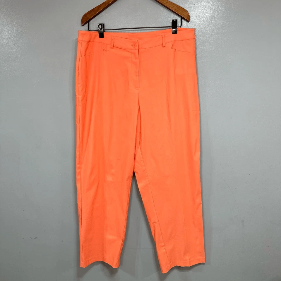 Pantalones para mujer Ashley Stewart talla 26W tobillo Millennium Coral NUEVOS #F328 Foto 2 de 4