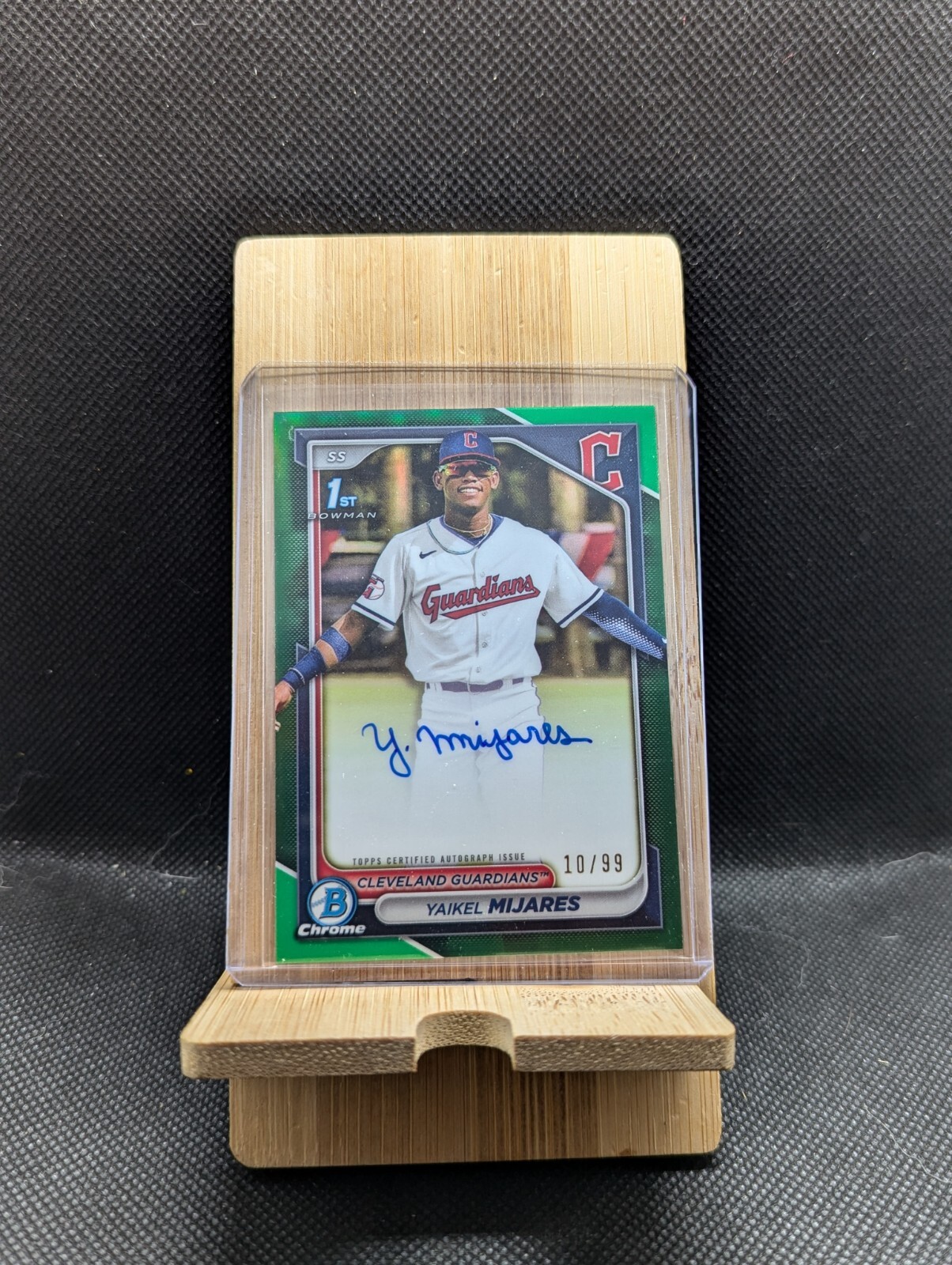 Yaikel Mijares 2024 Bowman Chrome 1st Bowman Autograph Green Refractor /99