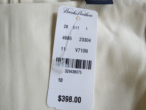 Brooks Brothers White Wool Silk Lining Sleeveless Shift Dress Size 10 NEW $398 - Picture 3 of 13