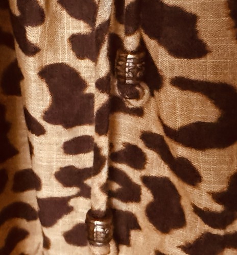 Anthropologie NWT Josephine Smocked Drop-Waist Dress Animal Print Petite XS - Picture 7 of 11